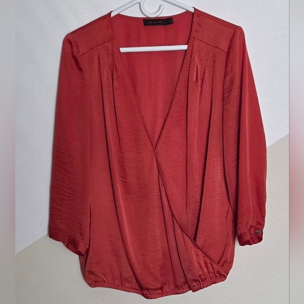 The Limited Elegant Burnt Orange Women's 3/4 Sleeve Top (Sz. L)